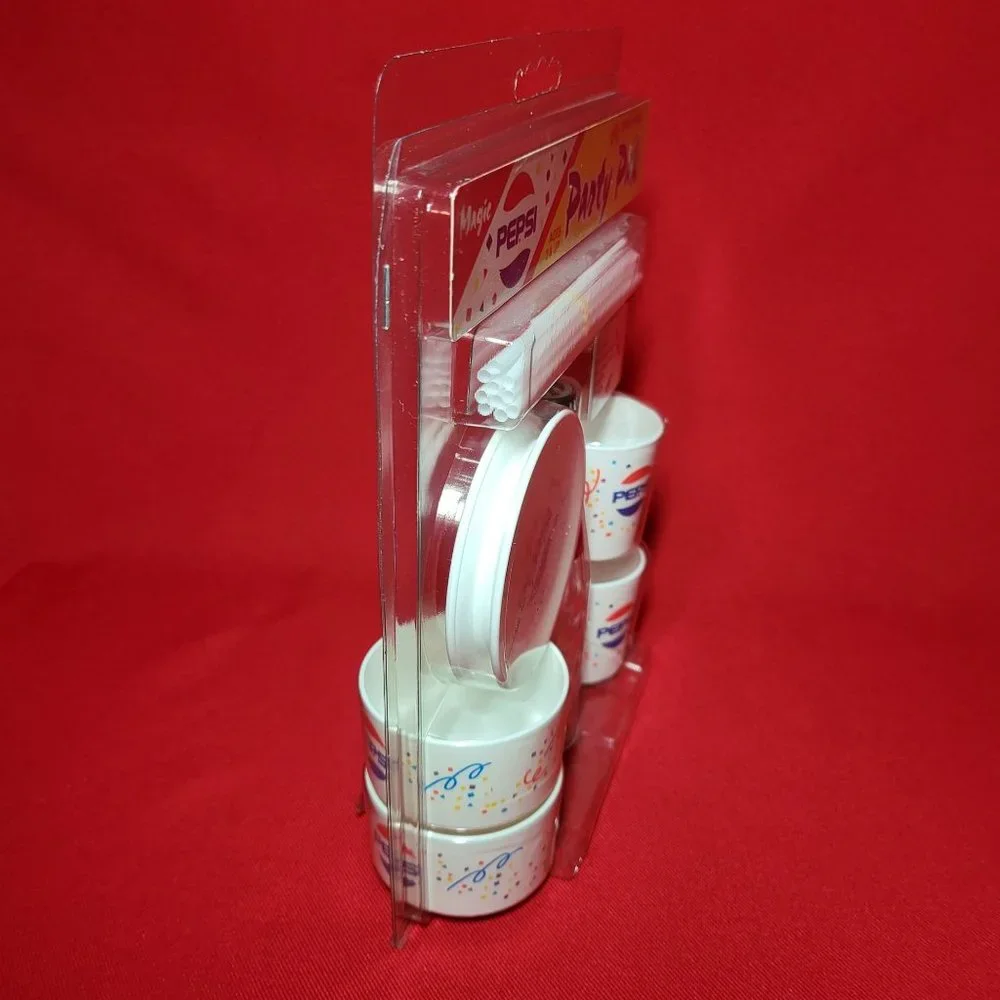 Vintage Chilton Toys Magic PEPSI Party Pack Bottle Cups Bowls Straws Plates NIP